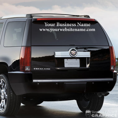 Car Decal | Advertise your business | Name and website on your Car, SUV or Truck