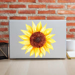 Sunflower Laptop decal. Watercolor sticker.