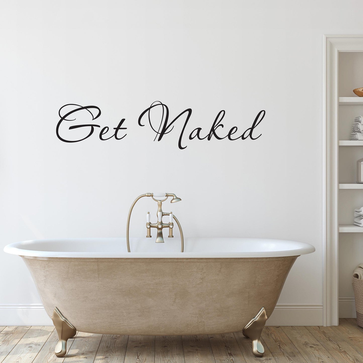 Get Naked Decal | Bathroom Decor