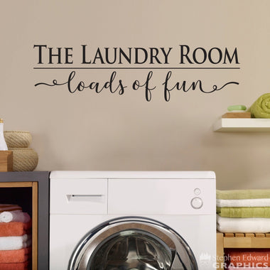 The Laundry Room, loads of fun wall decal.