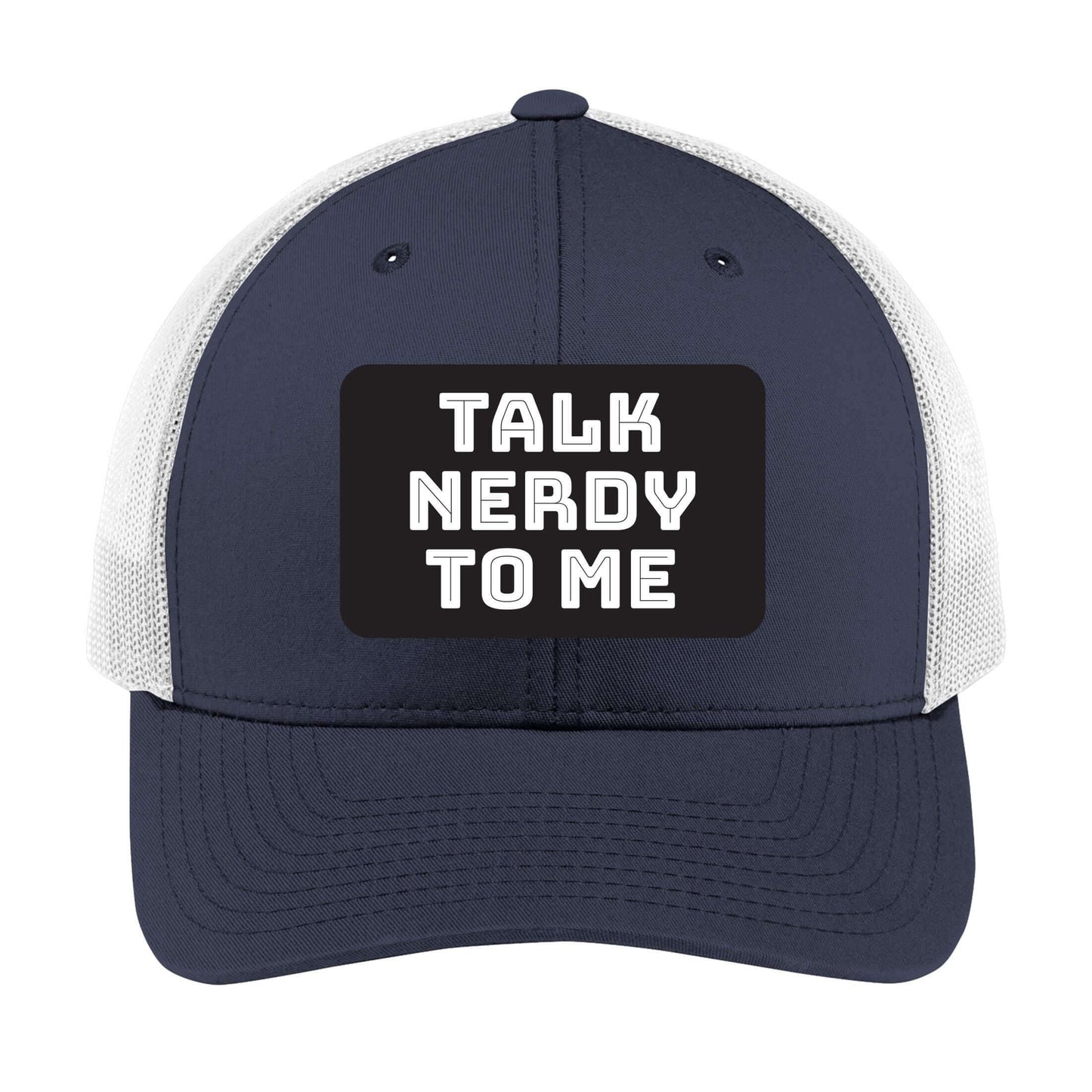 Talk Nerdy to Me | Men's Trucker Cap | Mesh Hat | Nerd Hat | Sarcastic Hat | Unisex | Funny Hat