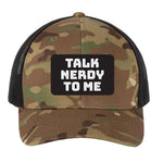 Talk Nerdy to Me | Men's Trucker Cap | Mesh Hat | Nerd Hat | Sarcastic Hat | Unisex | Funny Hat