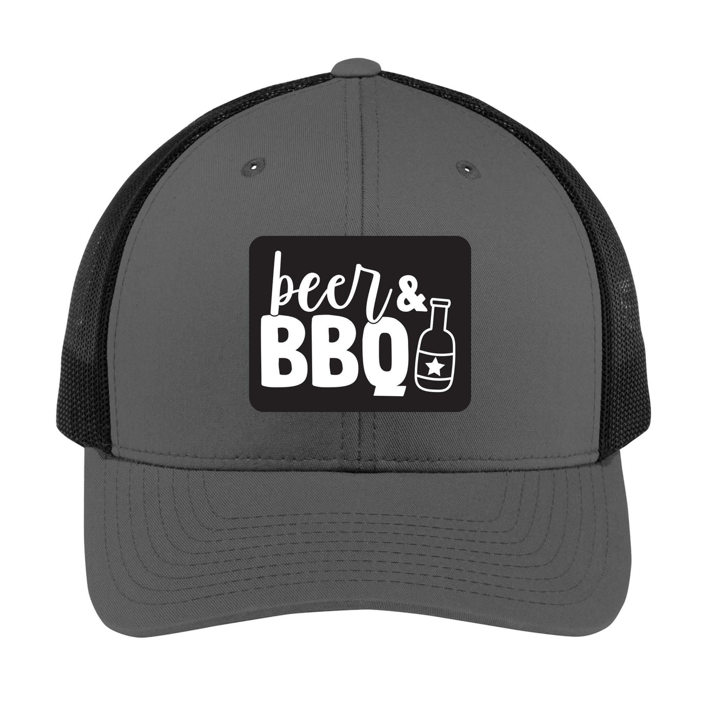 Beer & BBQ | Men's Trucker Cap | Mesh Hat | Nerd Hat | Drinking Hat | Unisex | Funny Hat