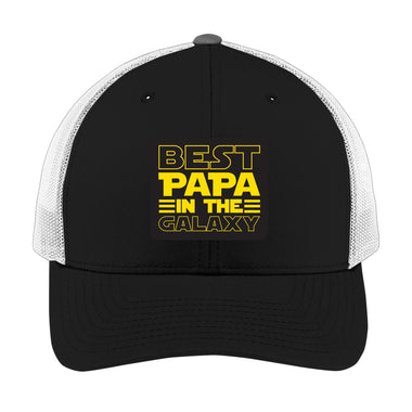 Best Papa in the Galaxy | Men's Trucker Cap | Mesh Hat | Nerd Hat | Father Day Gift | Grandpa Hat | Funny Hat