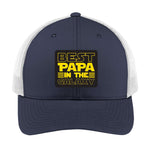 Best Papa in the Galaxy | Men's Trucker Cap | Mesh Hat | Nerd Hat | Father Day Gift | Grandpa Hat | Funny Hat