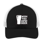 Wish You Were Beer | Men's Trucker Cap | Mesh Hat | Nerd Hat | Drinking Hat | Unisex | Funny Hat