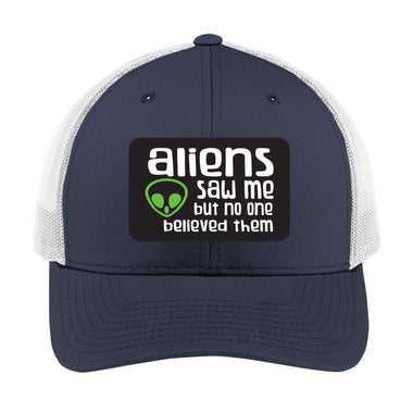 Aliens Saw Me but Nobody Believed Them | Men's Trucker Cap | Mesh Hat | Alien Hat | Funny UFO Hat | Unisex | Funny Hat | Gift for Men