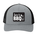 Beer & BBQ | Men's Trucker Cap | Mesh Hat | Nerd Hat | Drinking Hat | Unisex | Funny Hat