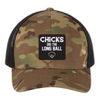 Chicks Dig the Long Ball | Men's Trucker Cap | Mesh Hat | Nerd Hat | Funny Baseball Hat | Unisex | Funny Hat