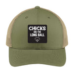 Chicks Dig the Long Ball | Men's Trucker Cap | Mesh Hat | Nerd Hat | Funny Baseball Hat | Unisex | Funny Hat