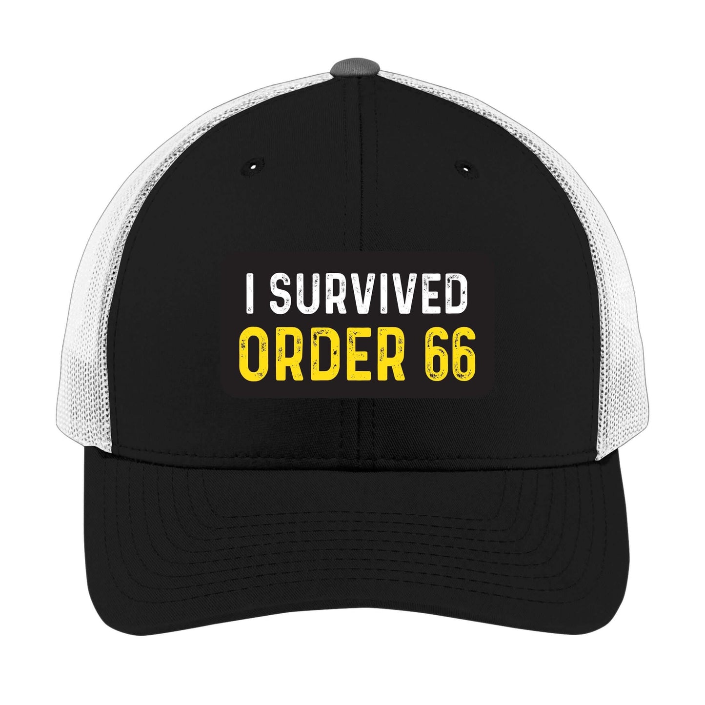 I Survived Order 66 | Men's Trucker Cap | Mesh Hat | Nerd Hat | Science Fiction Hat | Unisex | Funny Hat