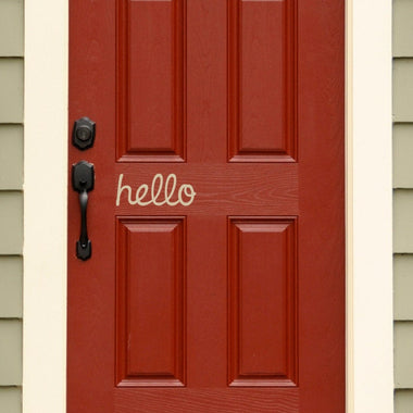 Handwritten Hello Decal.