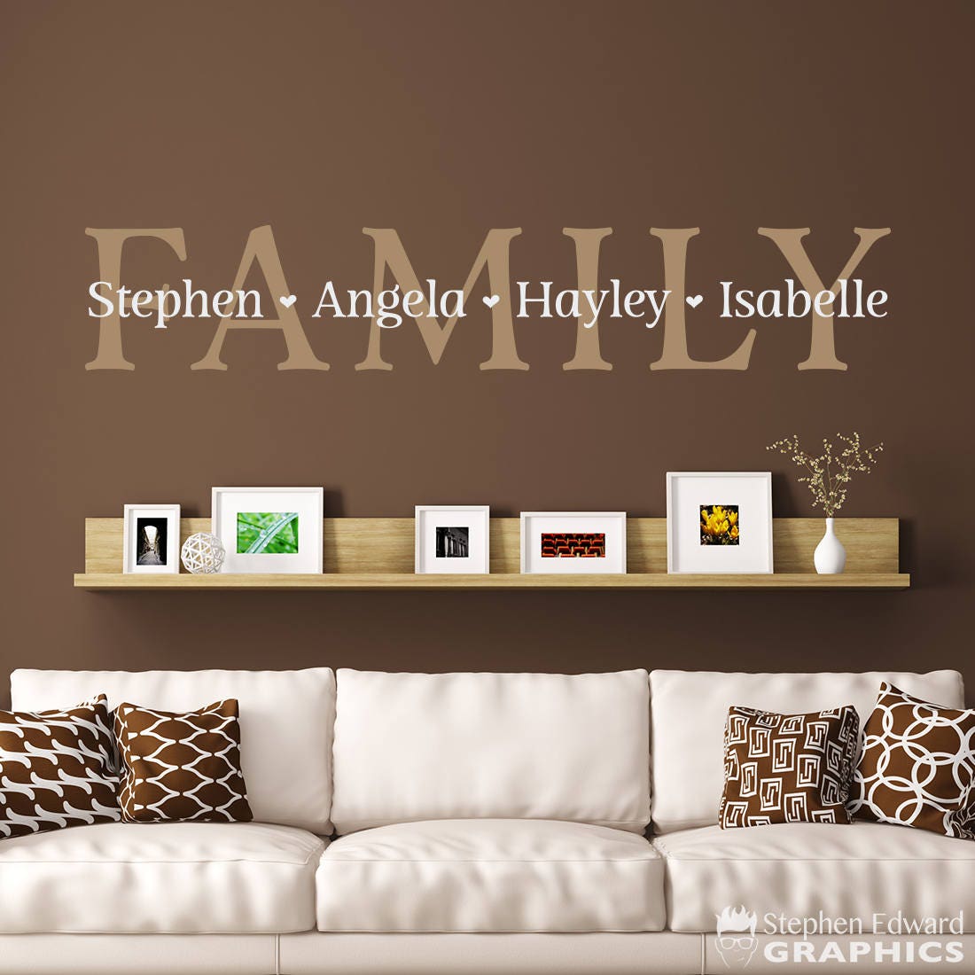 Family Wall Decal with names - Personalized Decal - Gallery Wall Decor