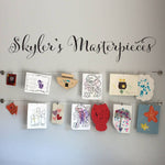 Personalized Masterpieces Script Decal - Children Artwork Display Decal - Custom Script Name