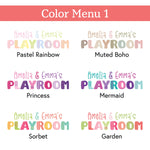 Personalized Playroom Wall Decal | Kids Room Vinyl | Multiple Colors