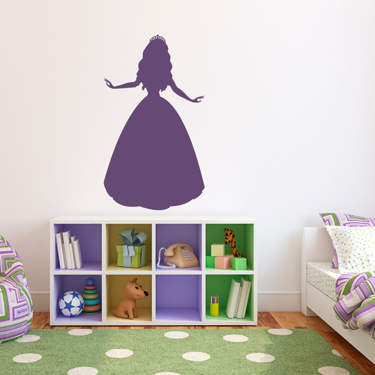 Princess Wall Decal - Girl Bedroom Wall Art - Princess Wall Sticker - Large